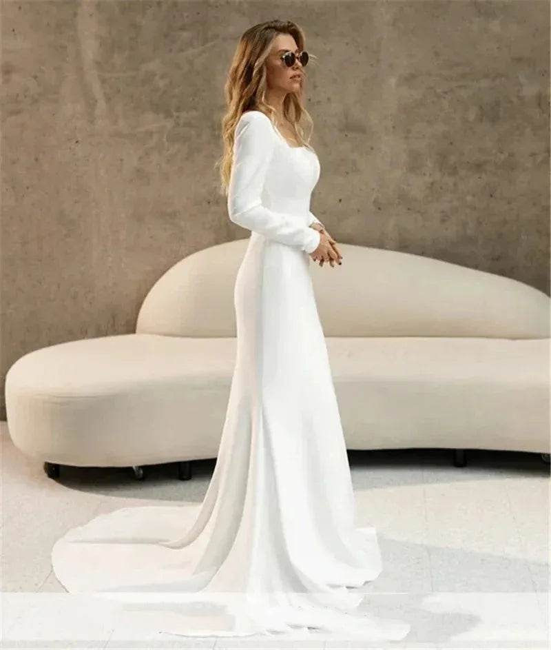 Buy Center Long Sleeve Civil Wedding Dress - Mermaid & Custom Fit - Buy Center UK