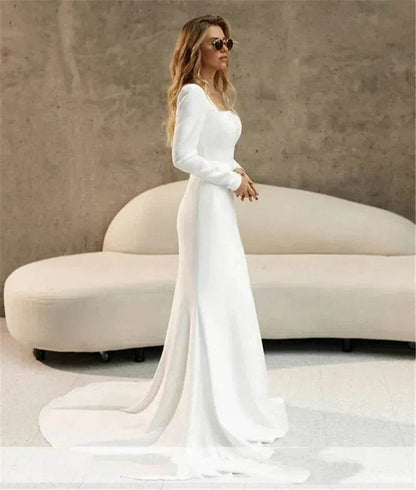 Buy Center Long Sleeve Civil Wedding Dress - Mermaid & Custom Fit - Buy Center UK
