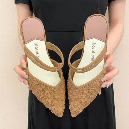 Buy Center Women's Waterproof Summer Shoes - Pointed Toe & Thick Heel - Buy Center UK