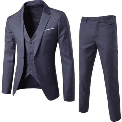 Buy Center Black Casual Suit for Men - Spring Autumn Two-Piece Set - Buy Center UK