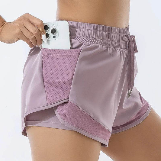Women's Fitness Yoga Shorts - Quick Dry, Elastic Comfort for Sports - Buy Center UK