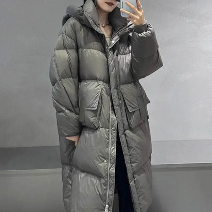 OFTBUY Women's Down Jacket - Waterproof Fluffy Knee-Length Parka - Buy Center UK