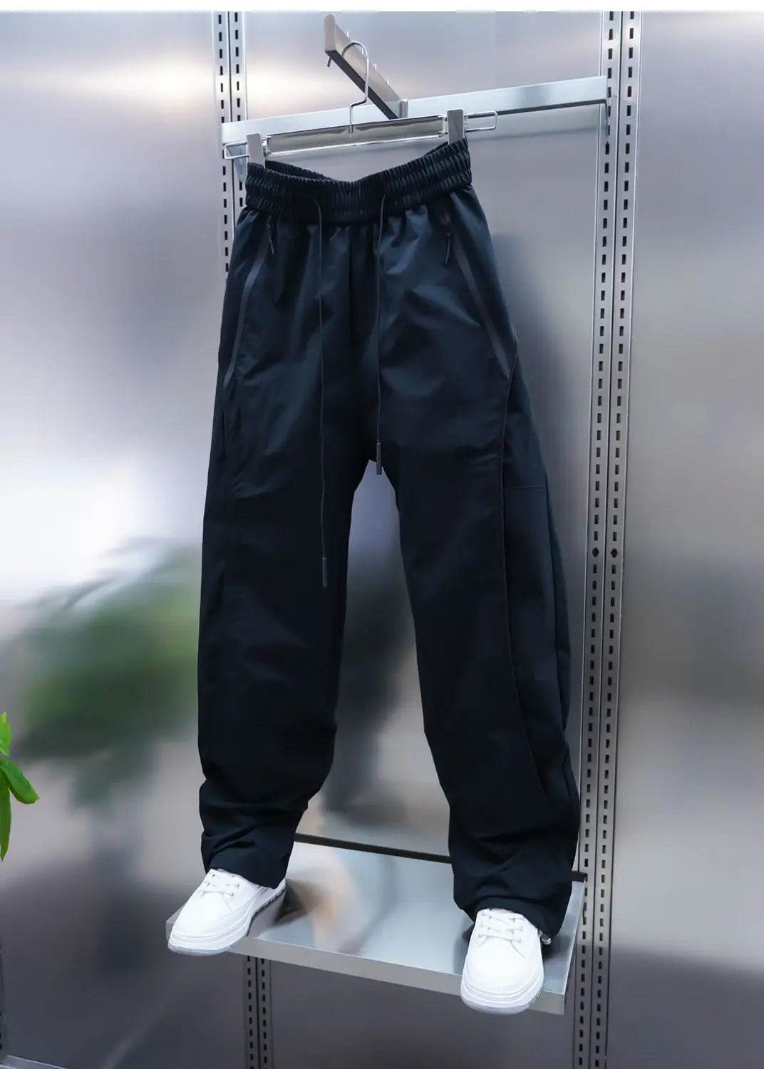Buy Center Men's Quick-Dry Casual Pants - Elastic Waist, Wide-Leg Style - Buy Center UK