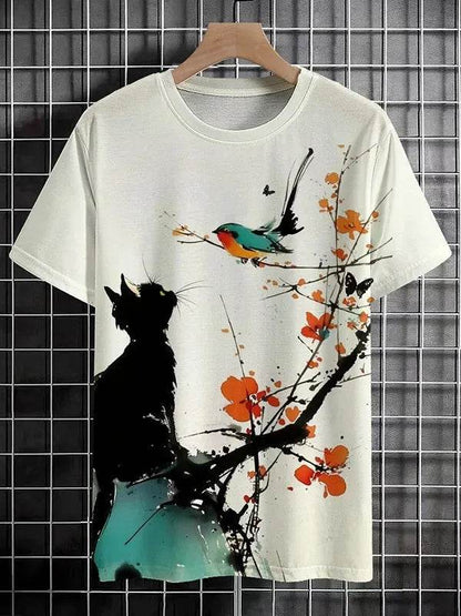 Buy Center Men's Ukiyo-E 3D Printed T-Shirts - Summer Casual Tees - Buy Center UK