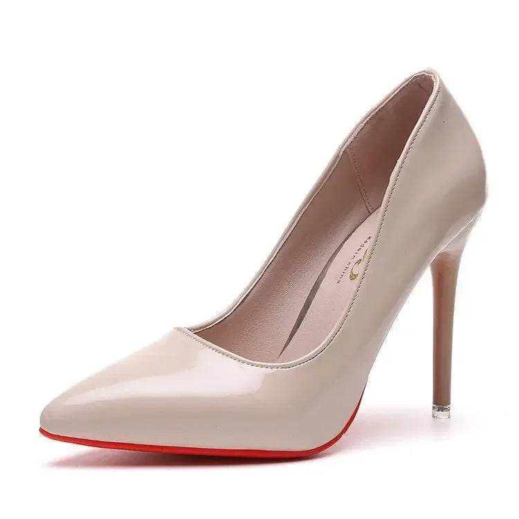 COZOK Women's High Heels Pumps - Pointed Toe, Classic Red & Gray - Buy Center UK
