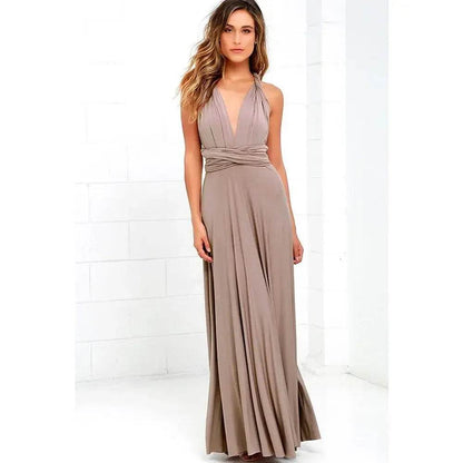 Buy Center Multi-Worn V-Neck Maxi Dress - Elegant Summer Style - Buy Center UK