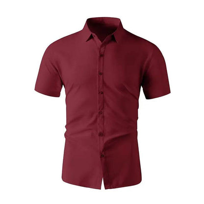 Buy Center Men's No Iron Short Sleeve Business Casual Shirt - Summer Style - Buy Center UK