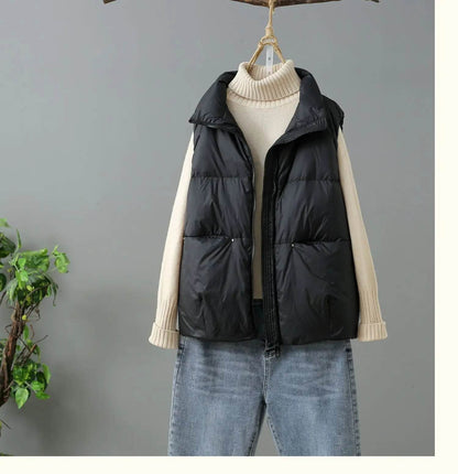 Buy Center Women's Oversize Down Vest - Lightweight, Sleeveless Warmth - Buy Center UK