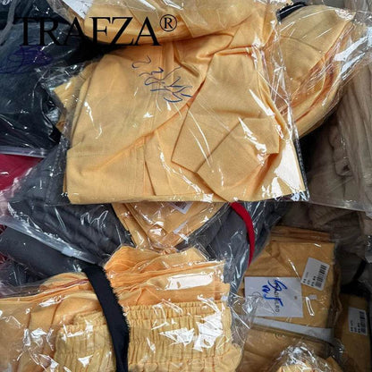 TRAFZA 2025 Summer Set - Casual Cotton Linen Long Sleeve Shirt & Shorts - Buy Center UK