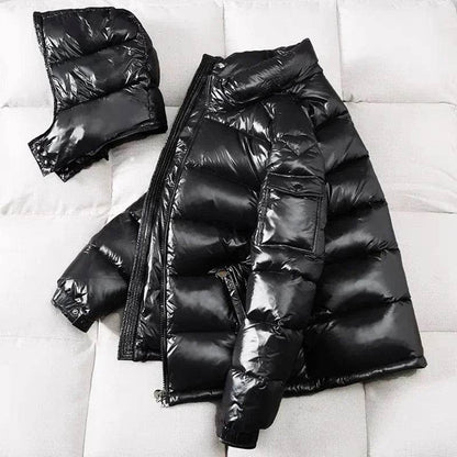 Buy Center Men's Hooded Shiny Puffer Jacket - Warm Winter 4X Size - Buy Center UK