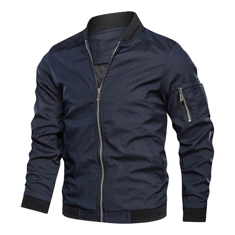 Buy Center Men's Lightweight Bomber Jacket - Casual Windbreaker with Pockets - Buy Center UK