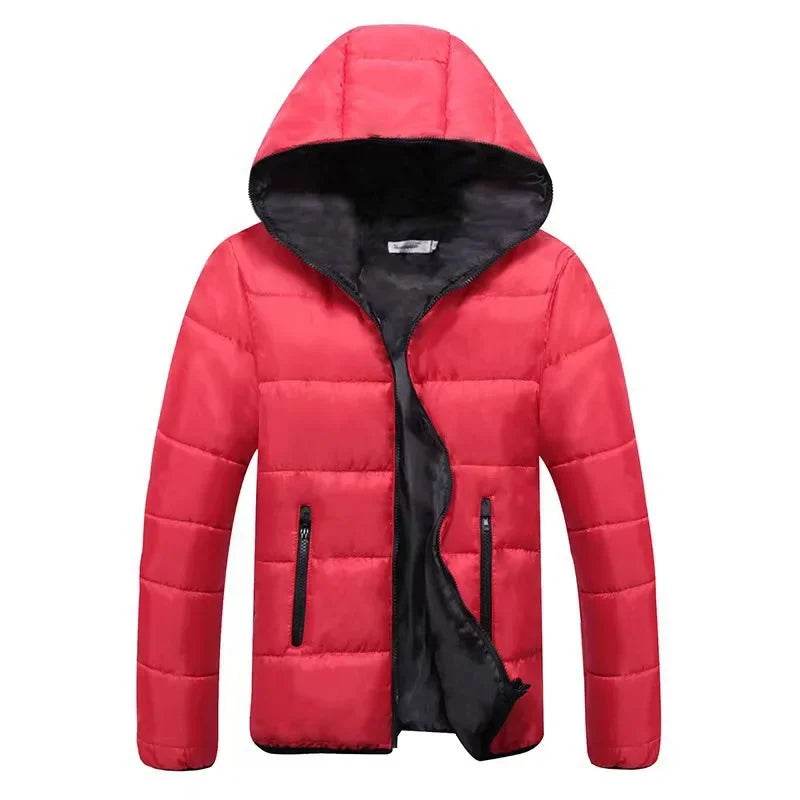 Classic Men's Cotton Coat - Hooded Zipper Jacket in Candy Colors - Buy Center UK
