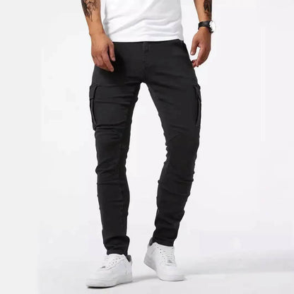Buy Center Casual Denim Work Pants for Men - Multi Bag, Comfortable Fit - Buy Center UK
