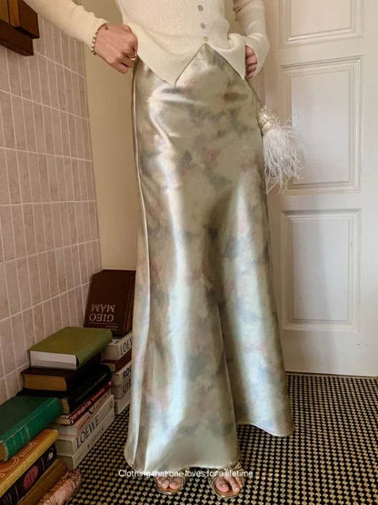 Buy Center High Waisted Fishtail Skirt - Elegant Silk Satin Design - Buy Center UK
