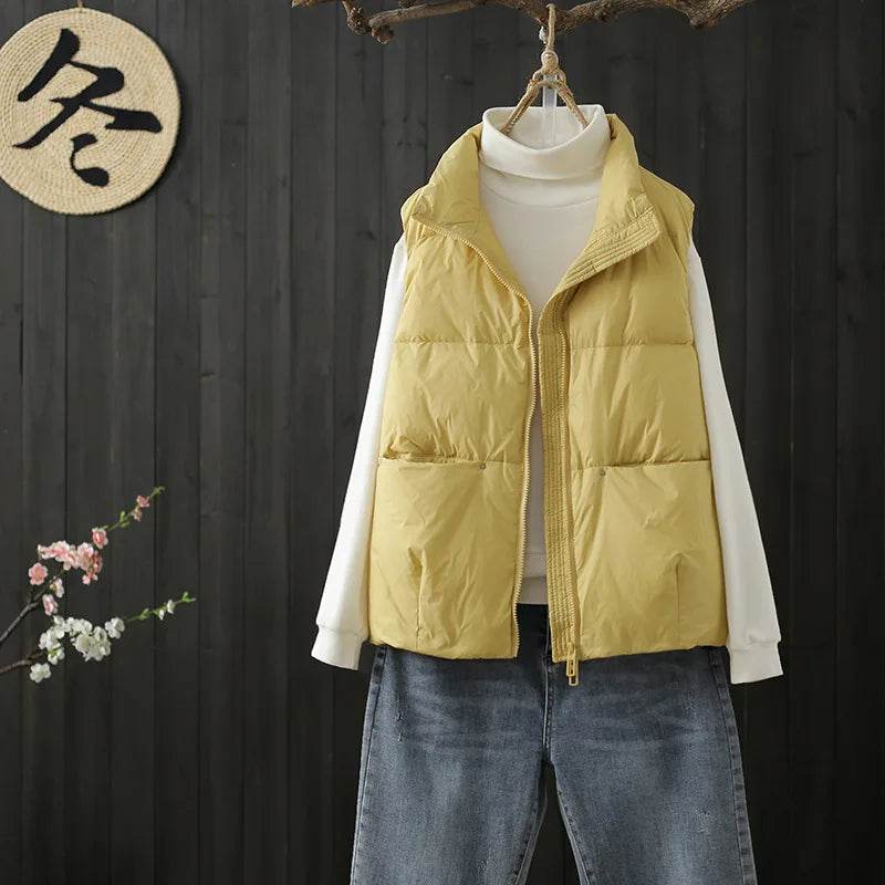 Buy Center Women's Oversize Down Vest - Lightweight, Sleeveless Warmth - Buy Center UK