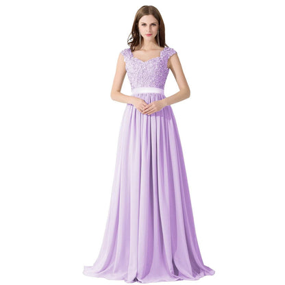 Sliver Bridesmaid Dresses 2024 - Elegant V-Neck A-Line Maxi Gown - Buy Center UK