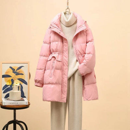 Buy Center Women's White Duck Down Puffer Jacket - Slim Fit & Hooded - Buy Center UK