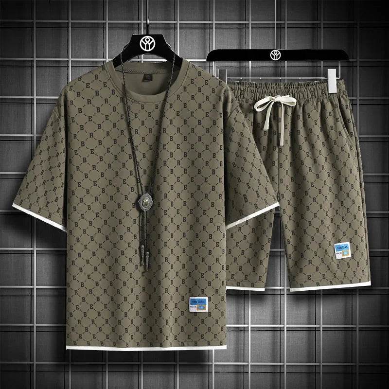 Buy Center Men's Plus-Size Casual Checkered Sports Suit - M-5XL - Buy Center UK