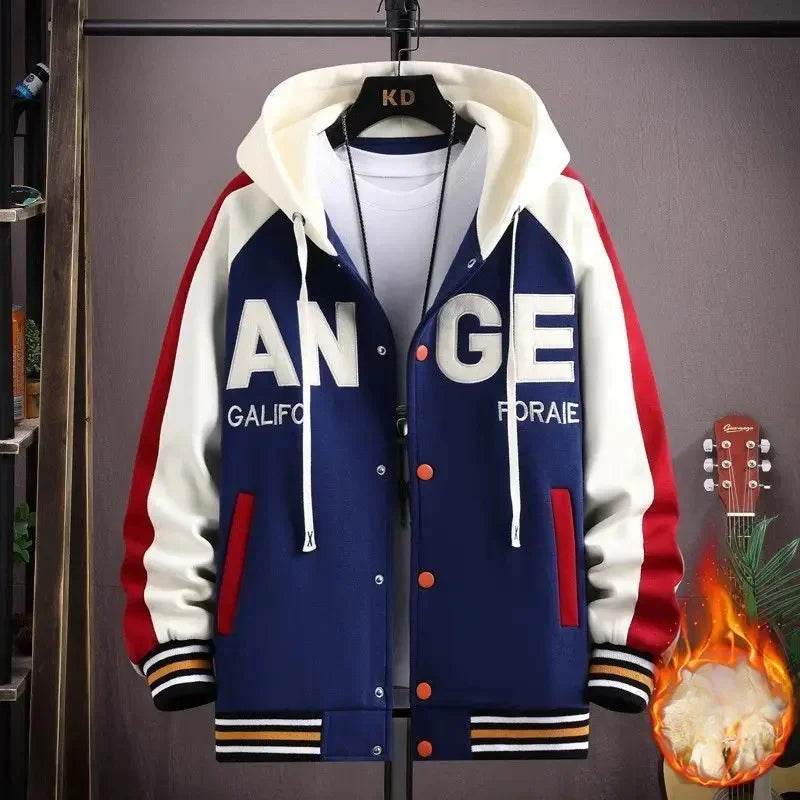 Buy Center Trendy Letter Print Hooded Jacket - Loose Fit Cardigan - Buy Center UK