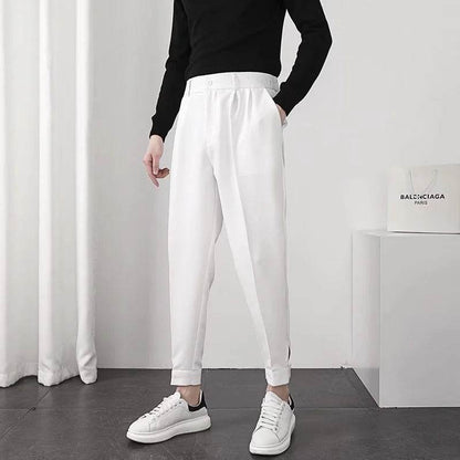 Buy Center Slim Tapered Men Pants - Elastic Waist Korean Style - Buy Center UK
