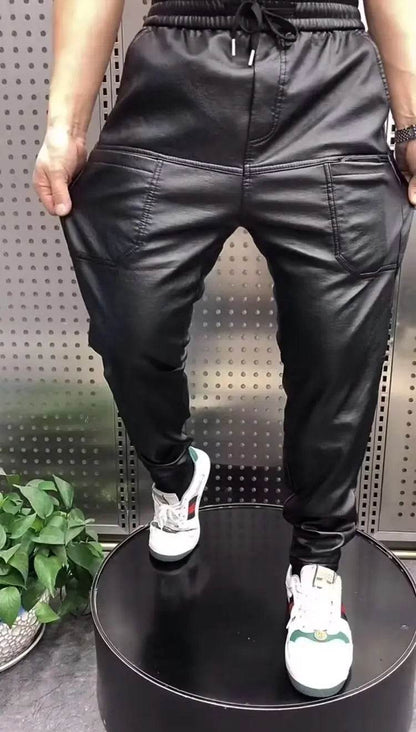 Buy Center Outdoor Loose Harem Leather Pants - Casual Luxury Style - Buy Center UK