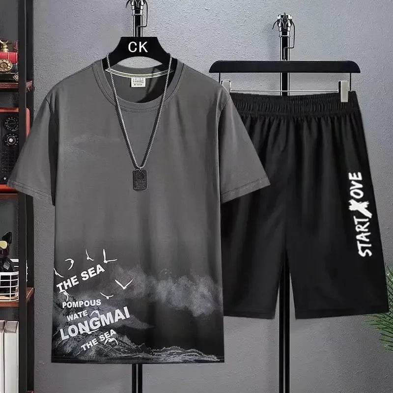 Youth Quick-Drying Shorts Set - Stylish Summer Tracksuit for Men - Buy Center UK