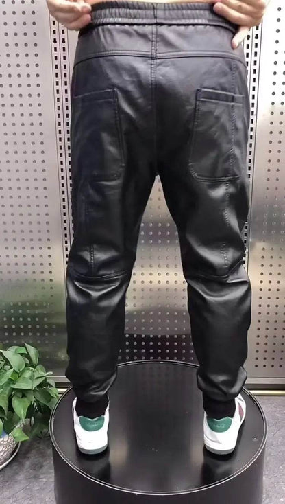 Buy Center Outdoor Loose Harem Leather Pants - Casual Luxury Style - Buy Center UK