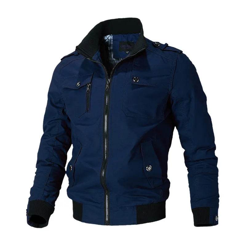 Buy Center Large Size Men's Cargo Jacket - Casual Military Style - Buy Center UK
