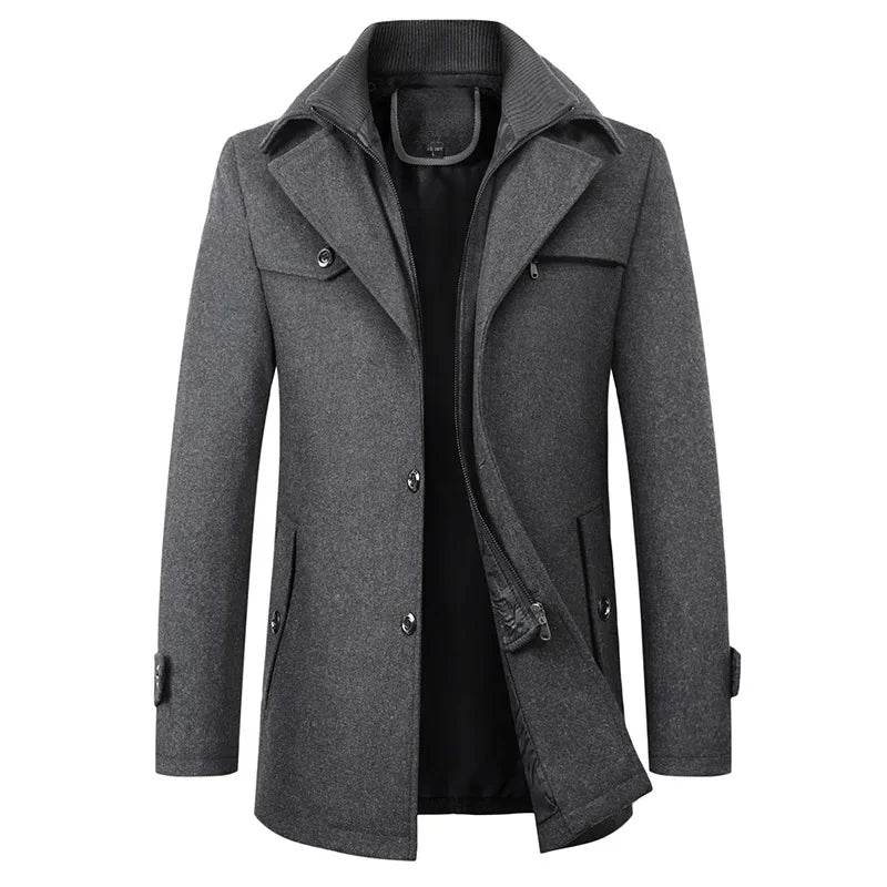 Buy Center Men's Woolen Coat - Thickened Warm Fashion Jacket 2023 - Buy Center UK
