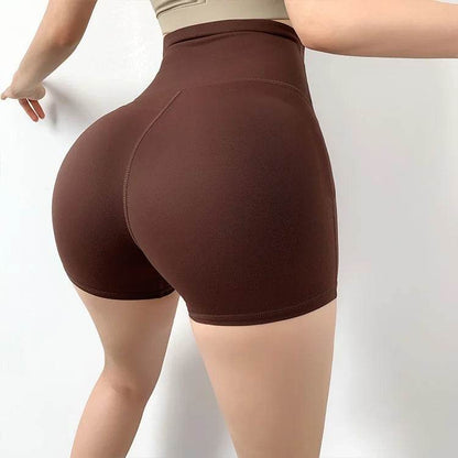 GymHUB High-Waisted Yoga Shorts - Quick-Drying, Hip Lifting Fit - Buy Center UK