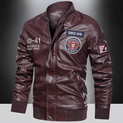 Buy Center Men's Color Block Motorcycle Jacket - Spring & Autumn Style - Buy Center UK