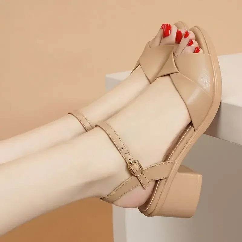 Buy Center Women's Rhinestone Platform Sandals - Plus Size 35-43 - Buy Center UK