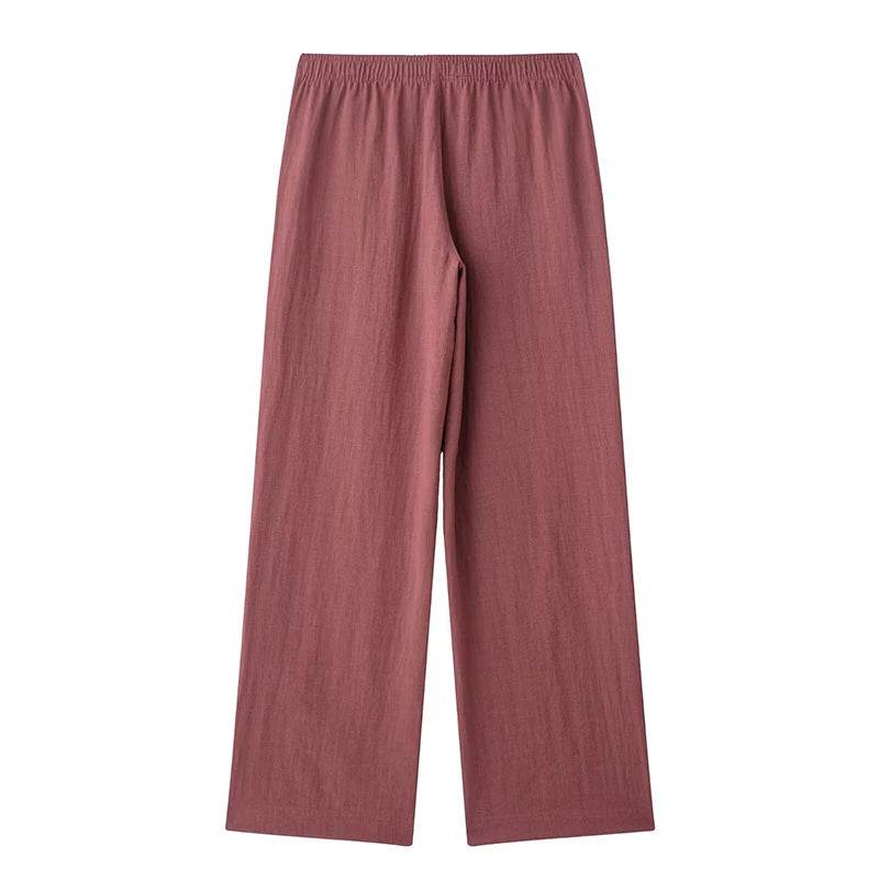 RAFZNB Women's Mid Waist Pants Set - Kimono Coat & Flare Trousers - Buy Center UK