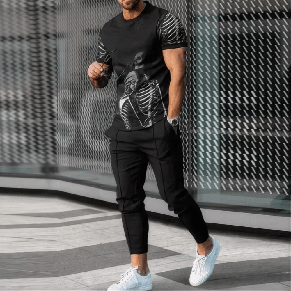 Buy Center Men's 2-Piece Jogging Suit - 3D Printed Summer Style - Buy Center UK