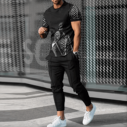 Buy Center Men's 2-Piece Jogging Suit - 3D Printed Summer Style - Buy Center UK