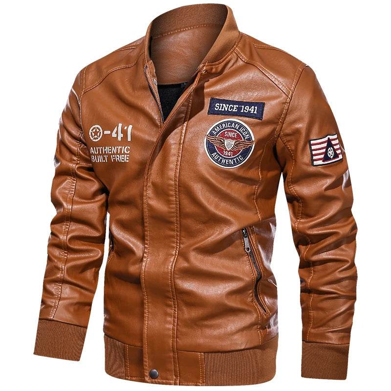 Buy Center Men's Color Block Motorcycle Jacket - Spring & Autumn Style - Buy Center UK