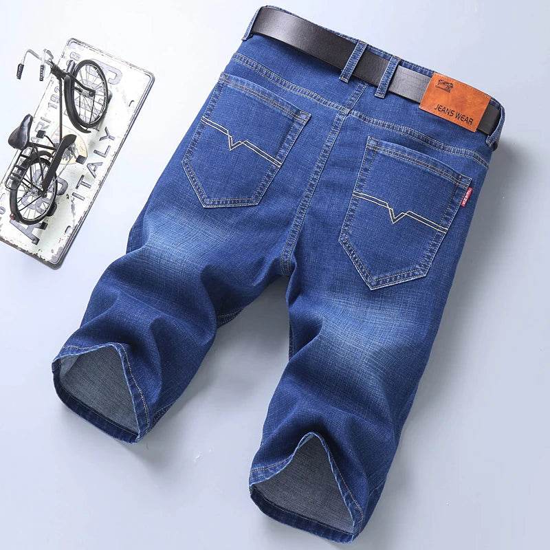 Buy Center Men's Denim Shorts - Classic Black & Blue Slim Fit - Buy Center UK
