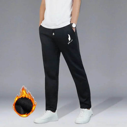 Buy Center Black Polyester Men's Thermal Pants - Warm Jogger Trousers - Buy Center UK