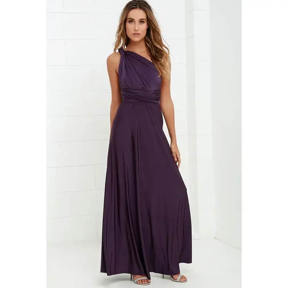 Buy Center Multi-Worn V-Neck Maxi Dress - Elegant Summer Style - Buy Center UK
