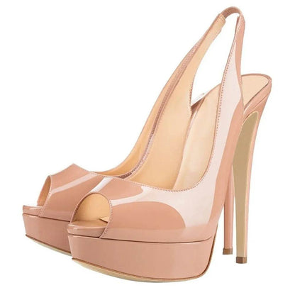 Buy Center 14CM High Heel Sandals - Sexy Open Toe Platform Shoes - Buy Center UK