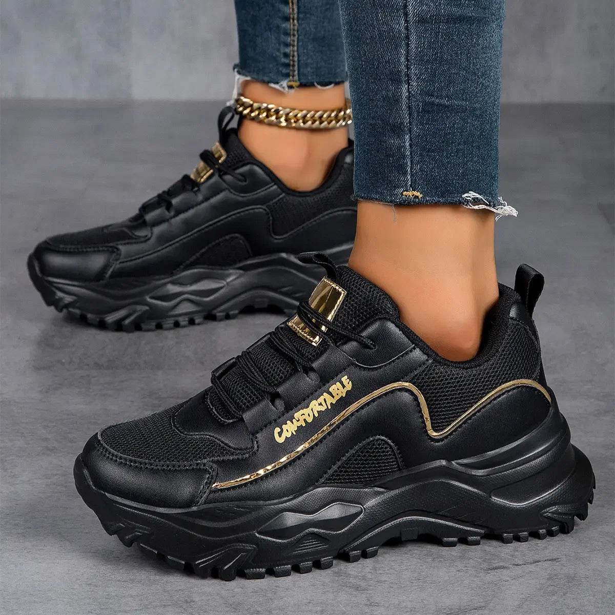 Buy Center Women's Breathable Sneakers - Casual Walking Flats for Spring - Buy Center UK