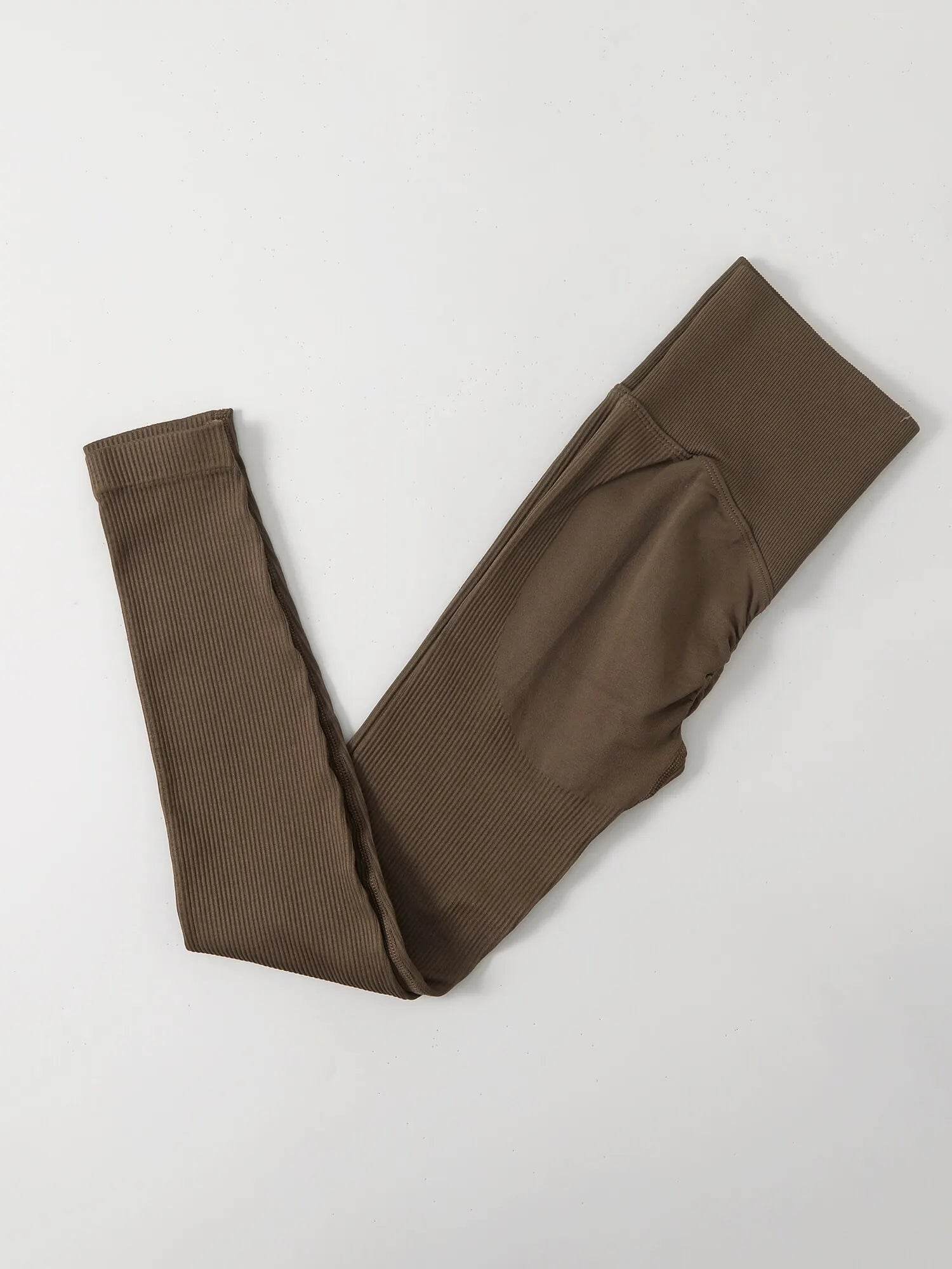 Buy Center Ribbed High Waist Leggings - Seamless Tummy Control - Buy Center UK