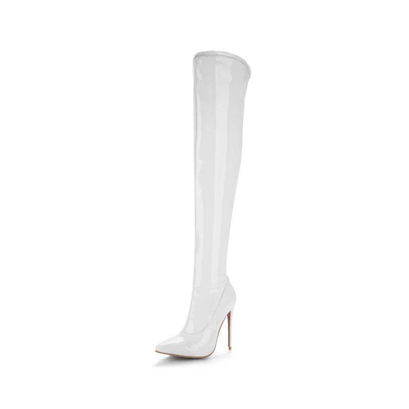 ZOGEER Women's Thigh High Boots - Sexy Red Heels Over the Knee - Buy Center UK