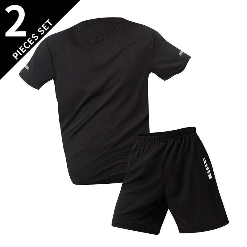 Buy Center Plus Size Men's Quick-Drying Shorts Suit - T-Shirt & Shorts - Buy Center UK