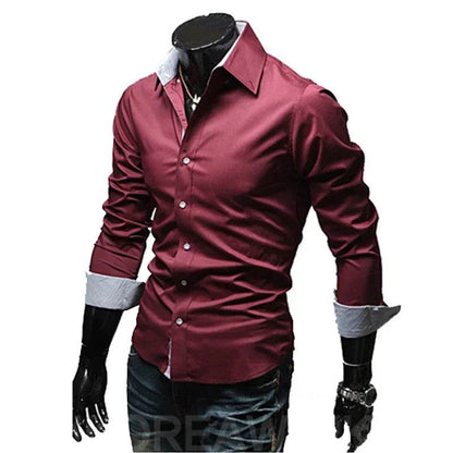 Buy Center Men's Stripes Long Sleeve Shirt - Slim Fit & Casual Style - Buy Center UK