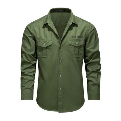 Buy Center Men’s Cargo Shirt - Multi Pockets, Loose Fit, Spring Style - Buy Center UK