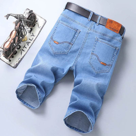 Buy Center Men's Denim Shorts - Classic Black & Blue Slim Fit - Buy Center UK