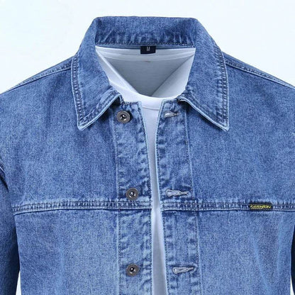 Buy Center Men's Denim Jacket - Vintage Loose Fit Gray Style - Buy Center UK