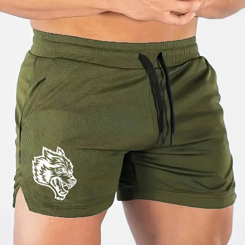 Buy Center 2025 Wolf Logo Quick Dry Athletic Shorts for Men - Buy Center UK
