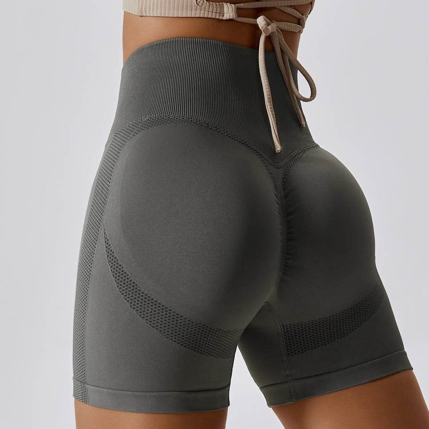 Buy Center High Waist Seamless Sports Shorts - Perfect for Yoga & Cycling - Buy Center UK